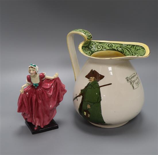 A Doulton figure Delight and a Doulton Seriesware character jug height 20cm (jug)